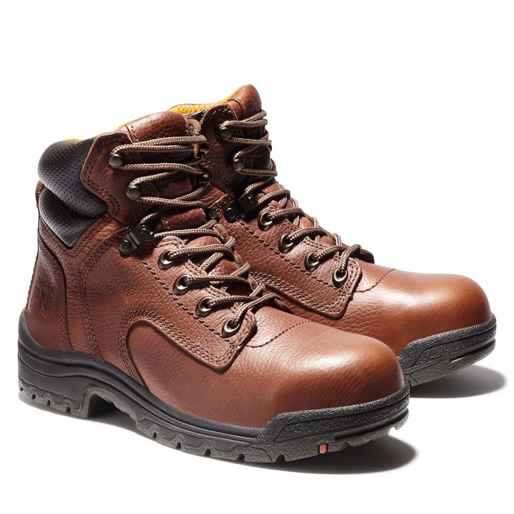 Timberland Μποτακια Εργασίας Γυναικεια Καφε/Μαυρα - Pro® Titan® 6\" Alloy Toe - Greece 6953210-CB